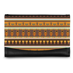 African Masks Genuine Leather Women's Wallet - Small