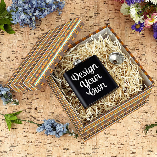 African Masks Gift Boxes with Lid - Canvas Wrapped - Large - In Context