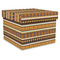 African Masks Gift Boxes with Lid - Canvas Wrapped - X-Large - Front/Main
