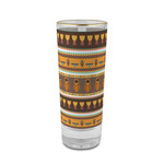 African Masks 2 oz Shot Glass -  Glass with Gold Rim - Set of 4