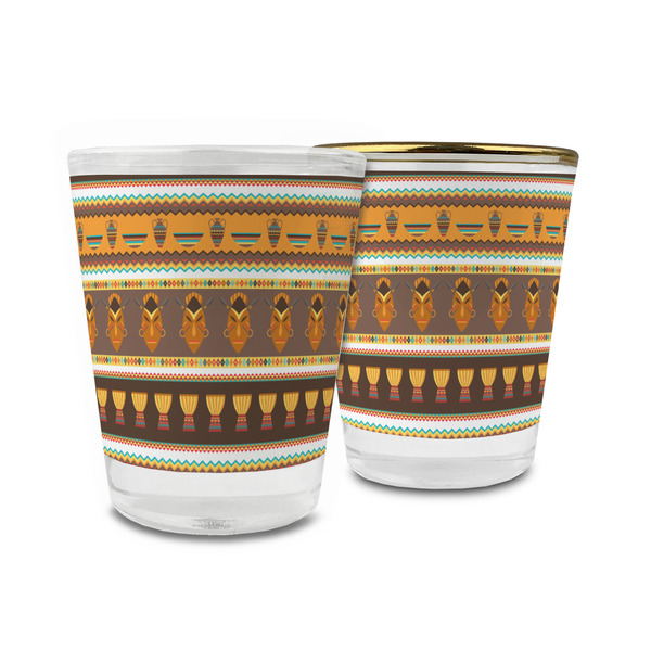 Custom African Masks Glass Shot Glass - 1.5 oz