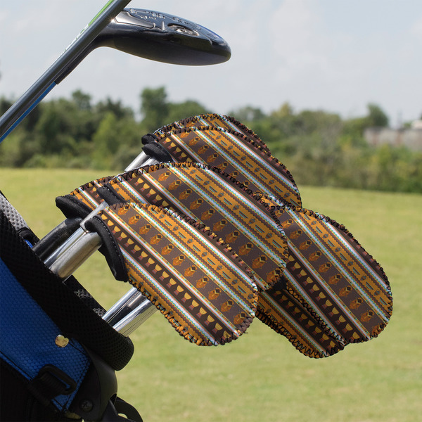 Custom African Masks Golf Club Iron Cover - Set of 9