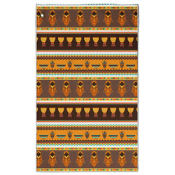 African Masks Golf Towel - Poly-Cotton Blend
