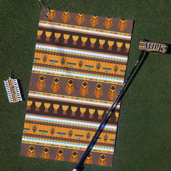 Custom African Masks Golf Towel Gift Set