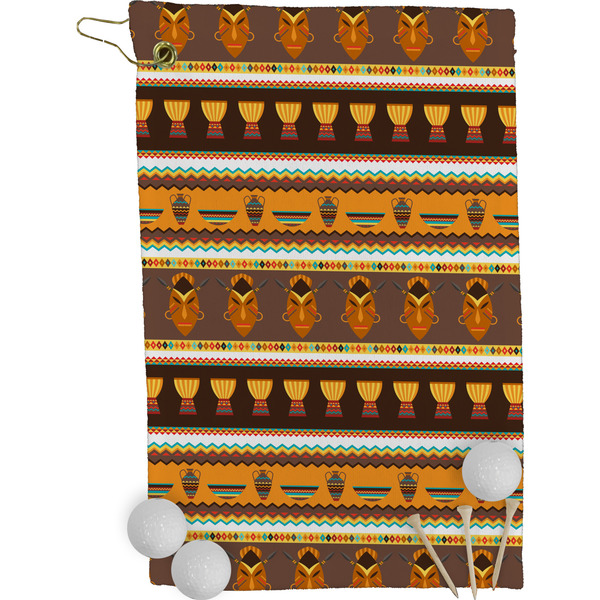 African Masks Golf Towel (Personalized)