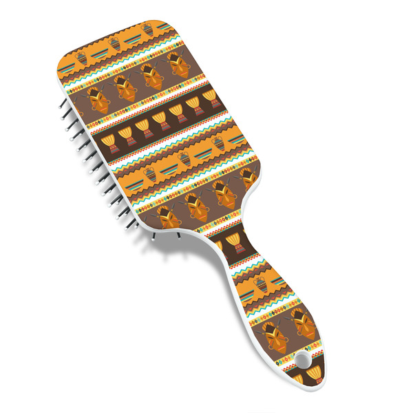 African Masks Hair Brush - Angle View