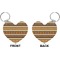 African Masks Heart Keychain (Front + Back)