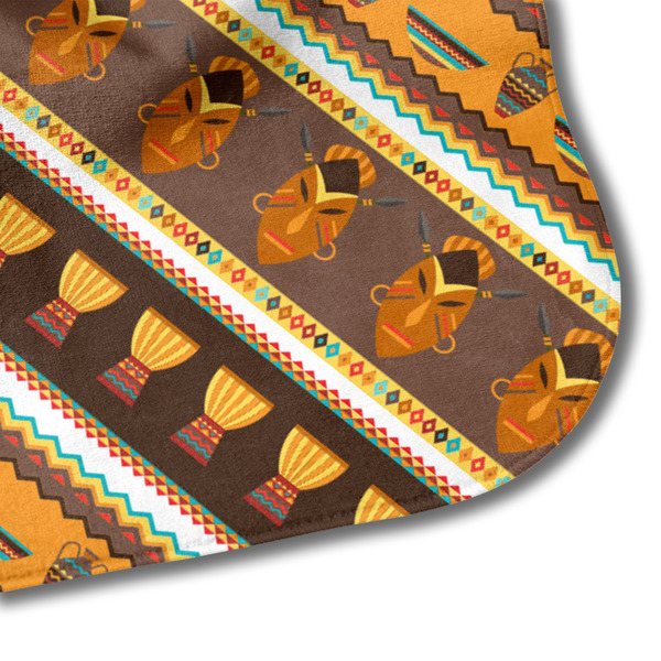 African Masks Hooded Baby Towel- Detail Corner
