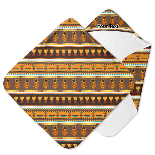 Custom African Masks Hooded Baby Towel