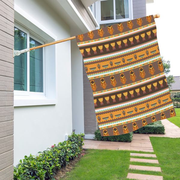 African Masks House Flags - Double Sided - LIFESTYLE