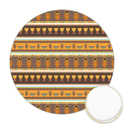 African Masks Printed Cookie Topper - Round