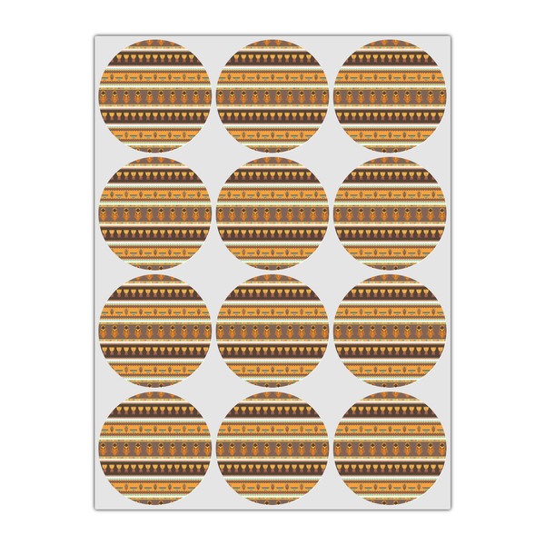 African Masks Icing Circle - Small - Set of 12