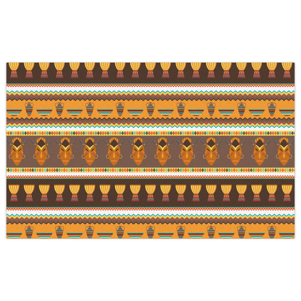 African Masks Indoor / Outdoor Rug - 3'x5' - Front Flat