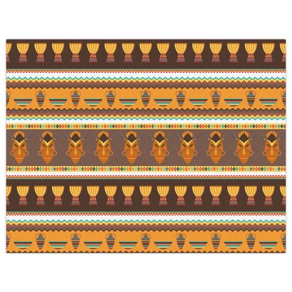 African Masks Indoor / Outdoor Rug - 6'x8' - Front Flat
