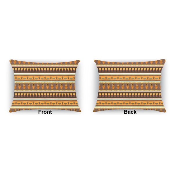 African Masks  Indoor Rectangular Burlap Pillow (Front and Back)