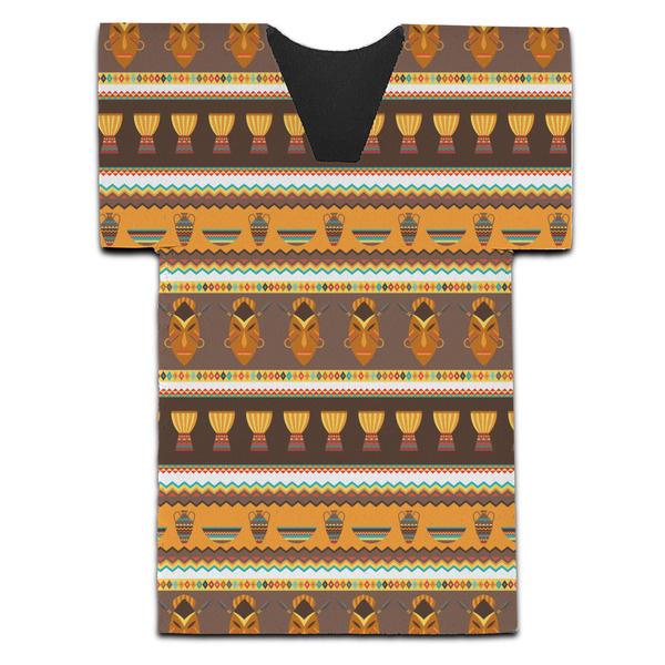 Custom African Masks Jersey Bottle Cooler