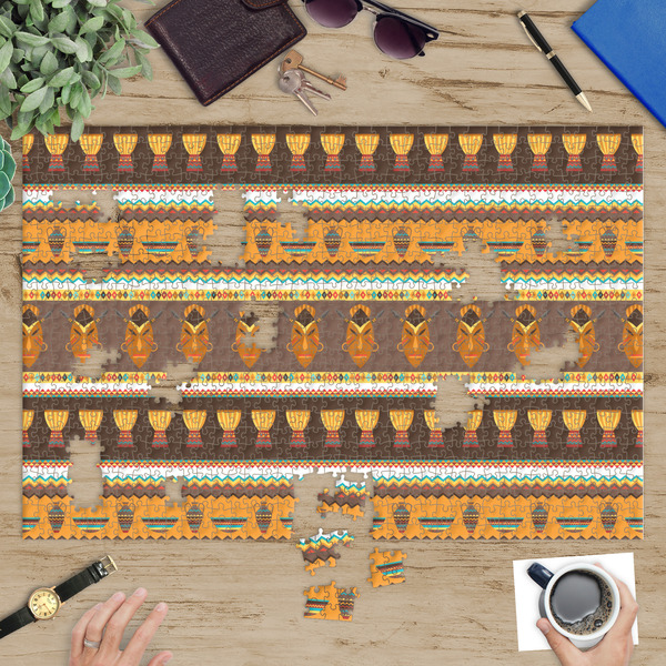 African Masks Jigsaw Puzzle 1014 Piece - In Context