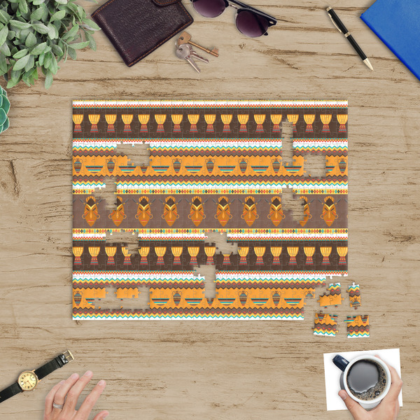 African Masks Jigsaw Puzzle 500 Piece - In Context