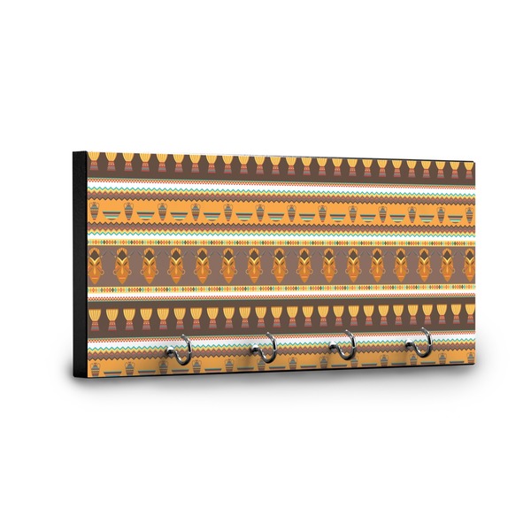 African Masks Key Hanger - Front View with Hooks