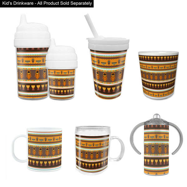 African Masks Kid's Drinkware - Customized & Personalized