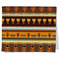 African Masks Kitchen Towel - Poly Cotton - Folded Half