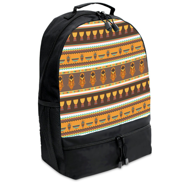 Custom African Masks Backpacks - Black
