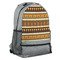 African Masks Large Backpack - Gray - Angled View