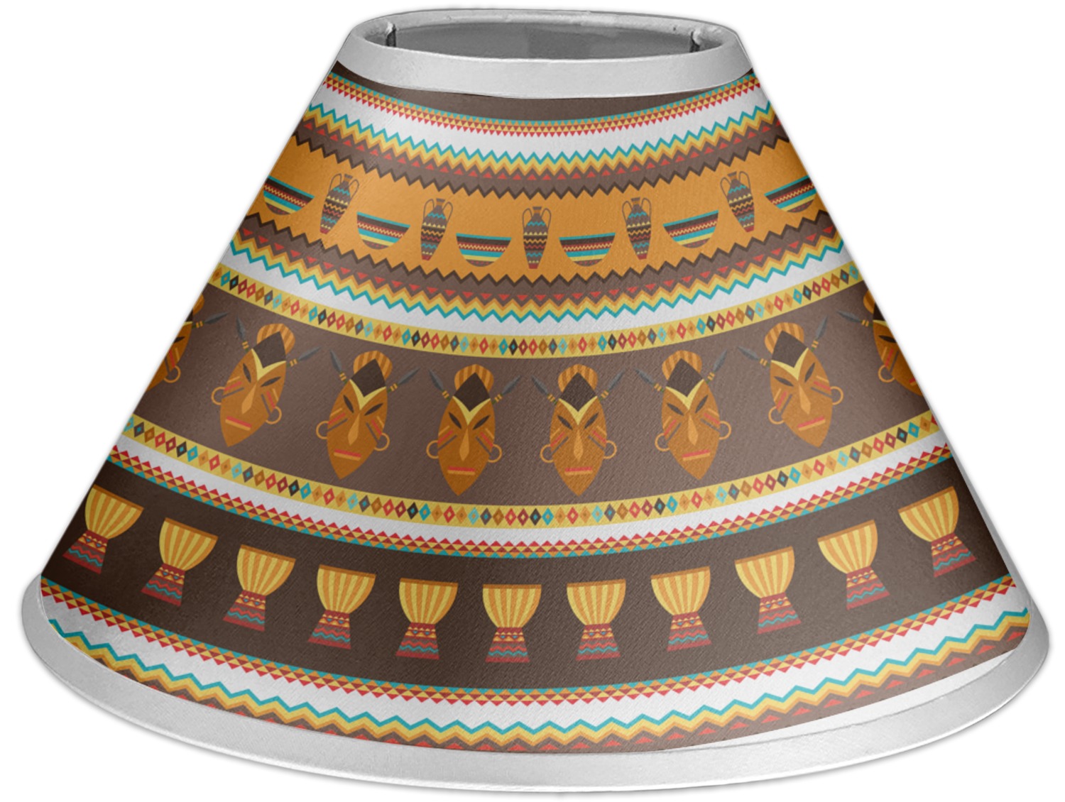 African Masks Coolie Lamp Shade YouCustomizeIt