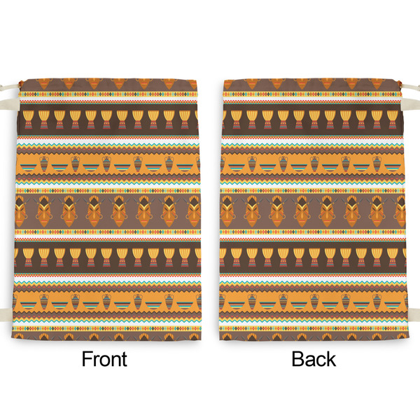 African Masks Large Laundry Bag - Front & Back View