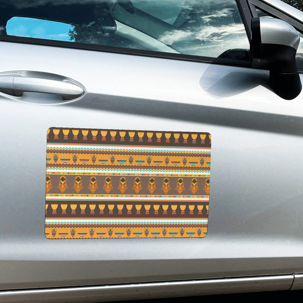 African Masks Large Rectangle Car Magnets- In Context