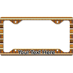 African Masks License Plate Frame - Style C