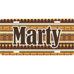 African Masks Front License Plate