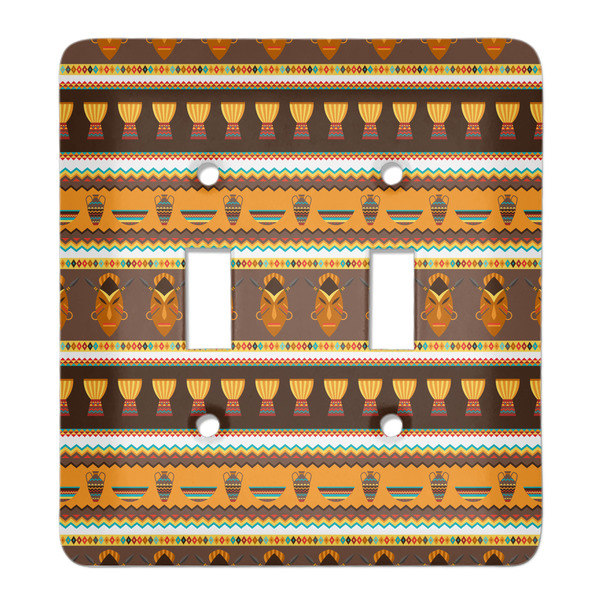 Custom African Masks Light Switch Cover (2 Toggle Plate)