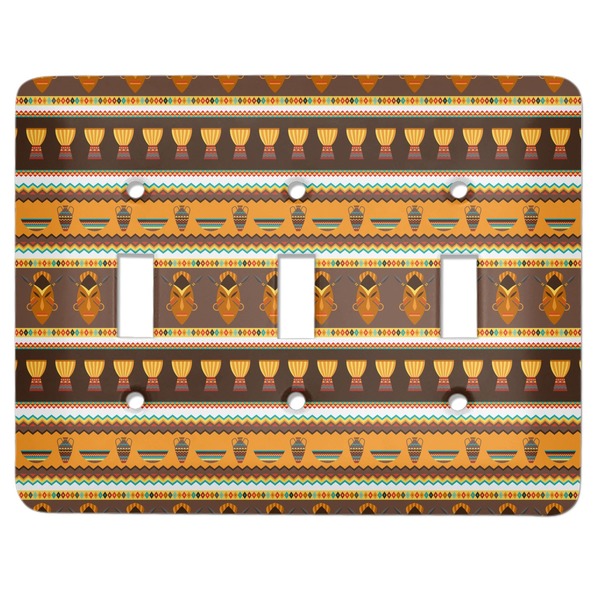 Custom African Masks Light Switch Cover (3 Toggle Plate)