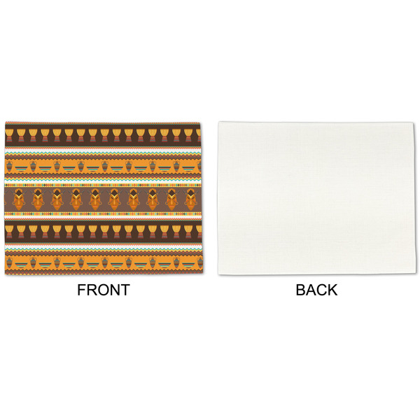 African Masks Linen Placemat - APPROVAL Single (single sided)