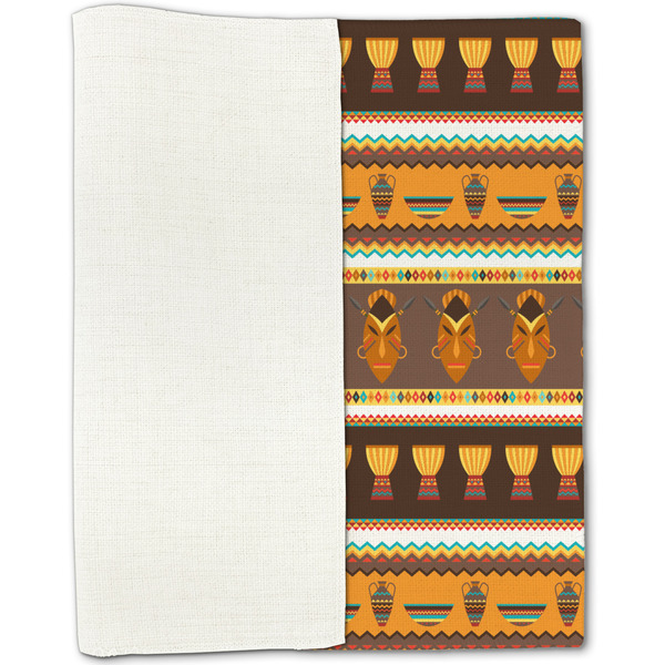 African Masks Linen Placemat - Folded Half