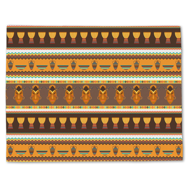 Custom African Masks Single-Sided Linen Placemat - Single