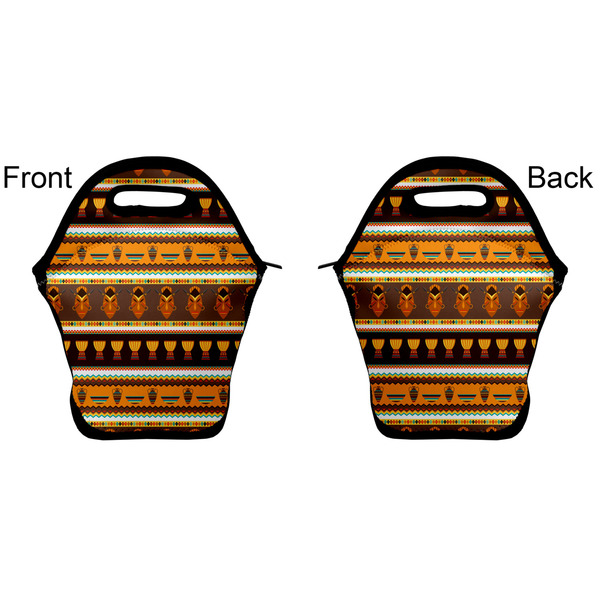African Masks Lunch Bag - Front and Back