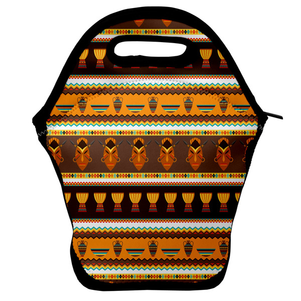 Custom African Masks Lunch Bag