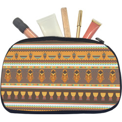 African Masks Makeup / Cosmetic Bag - Medium