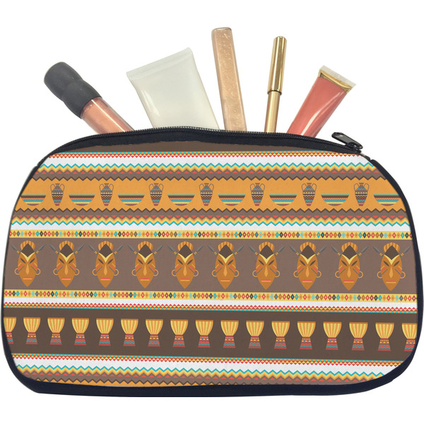 African Masks Makeup Bag Medium
