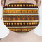 African Masks Mask - Pleated (new) Front View on Girl