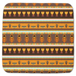 African Masks Memory Foam Bath Mat - 48"x48"