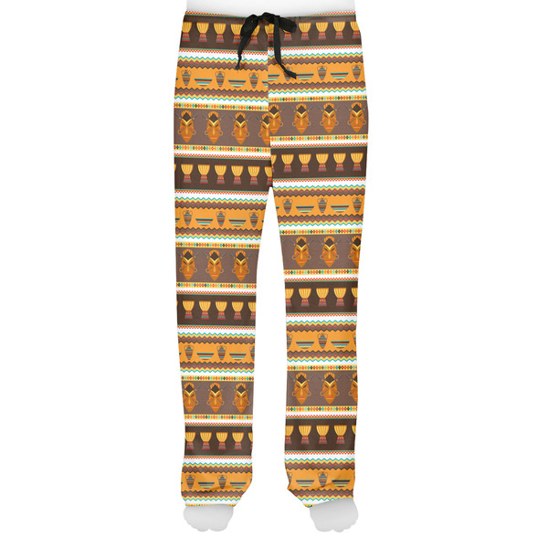 African Masks Men's Pjs Front - on model