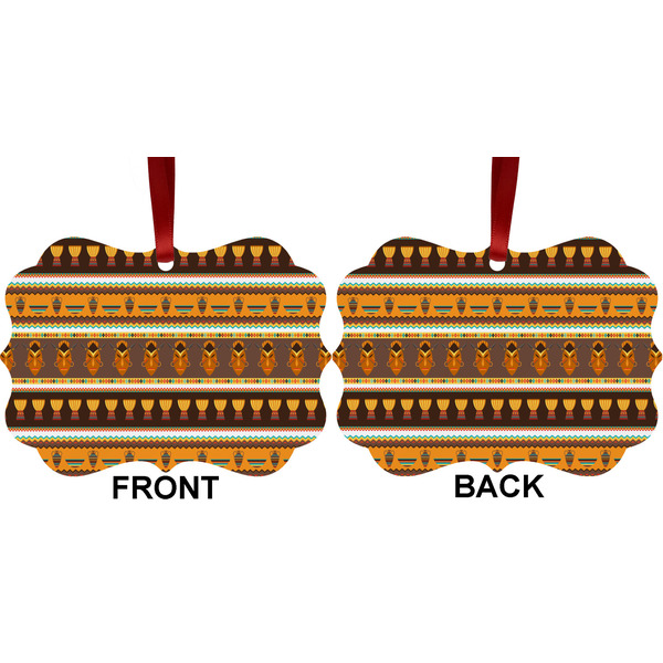 African Masks Metal Benilux Ornament - Front and Back (APPROVAL)
