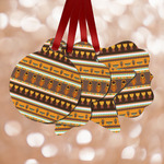 African Masks Metal Ornaments - Double Sided