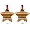 African Masks Metal Star Ornament - Front and Back