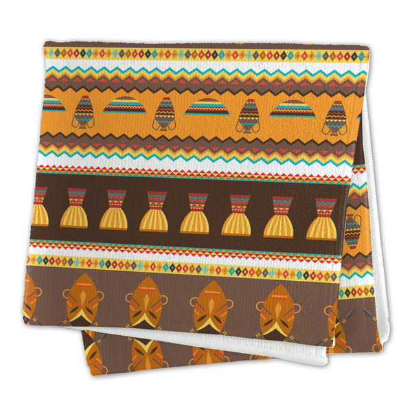 African Masks Microfiber Dish Rag - FOLDED (square)