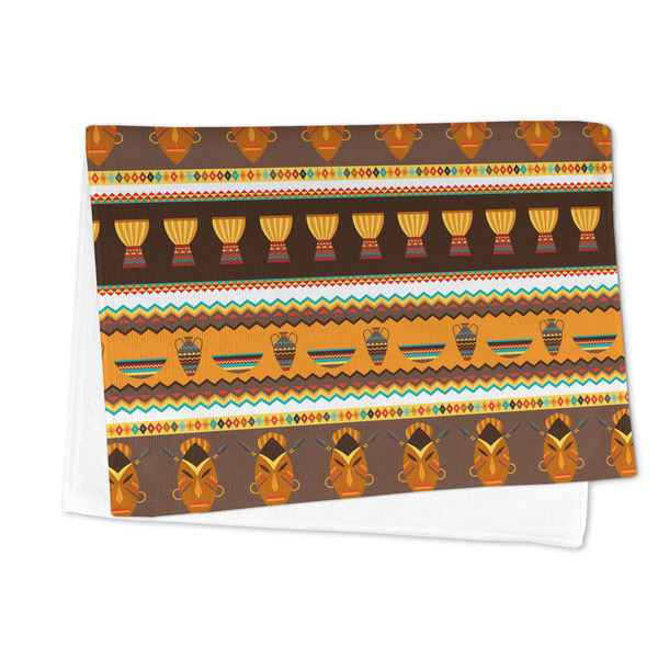 African Masks Microfiber Dish Towel - FOLDED HALF