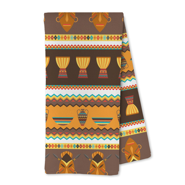 Custom African Masks Kitchen Towel - Microfiber